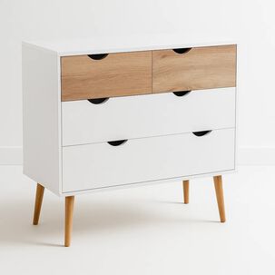 C&oacute;moda 4 Cajones Blanca Madera Mdf