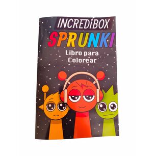 Libro Para Colorear Sprunki Incredibox Vol. 3 + L&aacute;pices De Colores