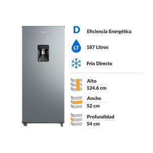 Frigobar Midea Mdrd268fge50w / Fr&iacute;o Directo / 187 Litros / D