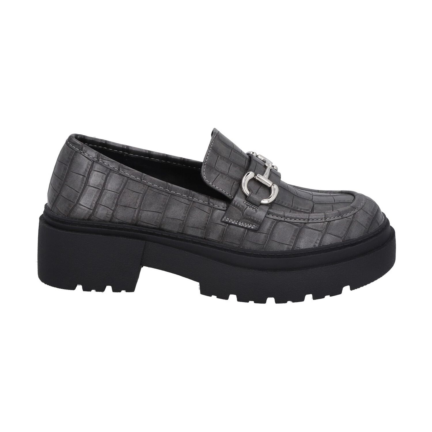 Mocas&iacute;n Mujer Negro/gris Gretha Police image number 0.0