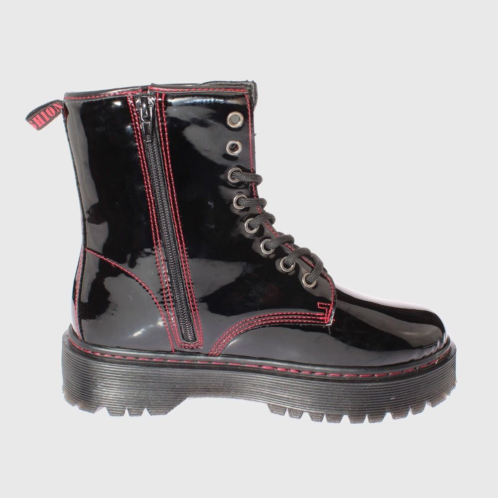 Botin Negro/rojo V&iacute;a Franca Art. 5bm001bkred image number 3.0