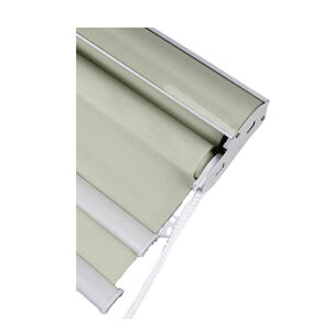 Cortina Roller Blackout Doble Tela Con Cenefa 100x200 Beige