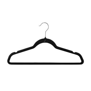 Colgadores De Ropa Pack 50 Negro Antideslizante Nautica Home