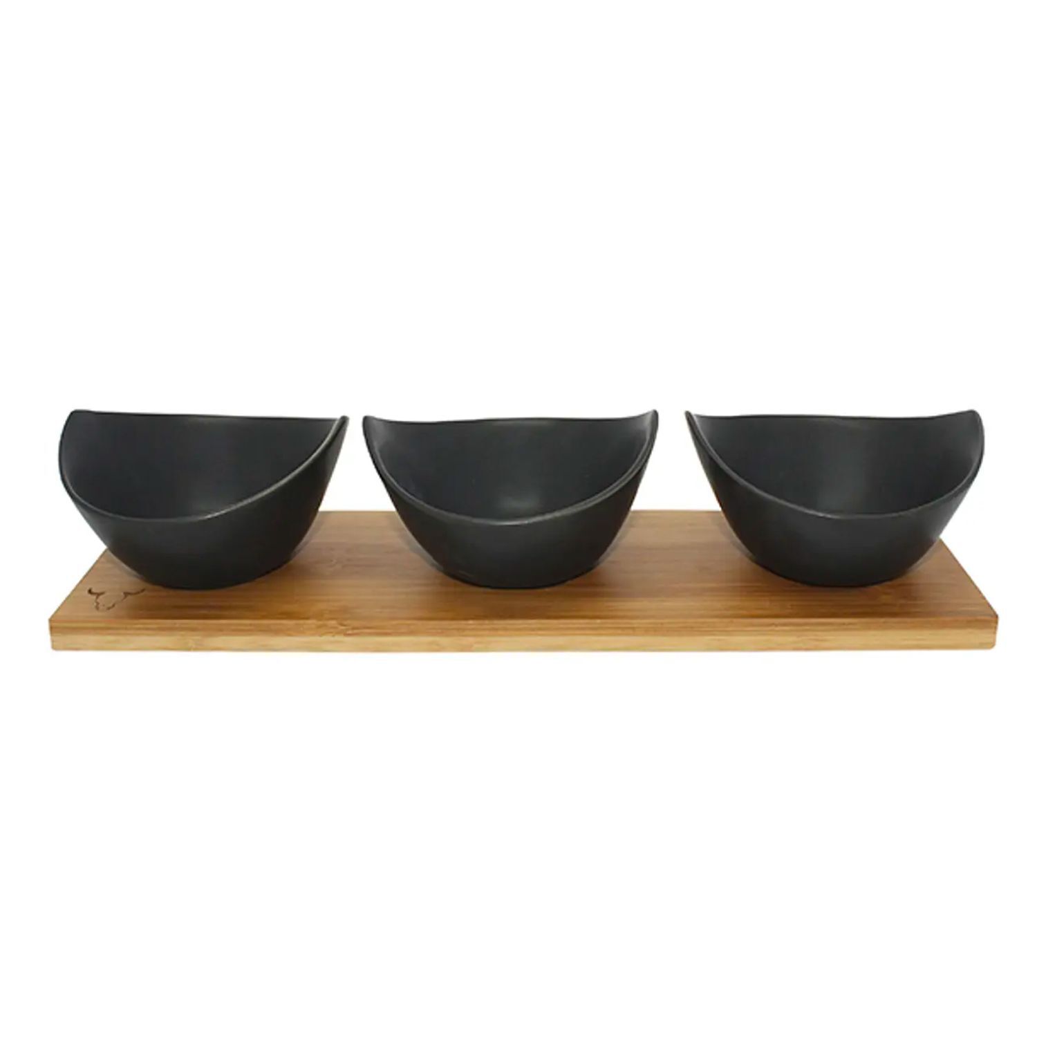 Set Wayu 3 Bowls Ceramica Con Bandeja 30cm Aperitivo Cocina image number 0.0