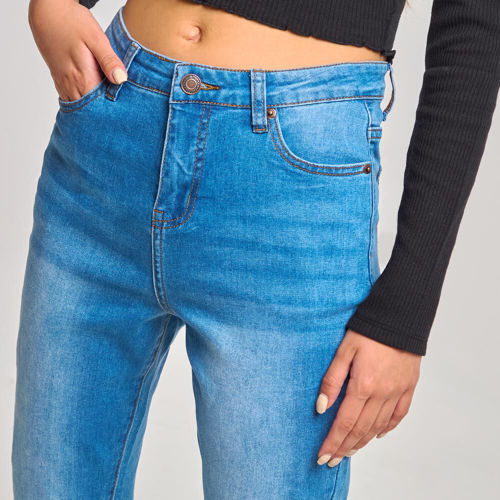 Jeans Rotura En Basta Tiro Alto Super Skinny Mujer Freedom image number 4.0