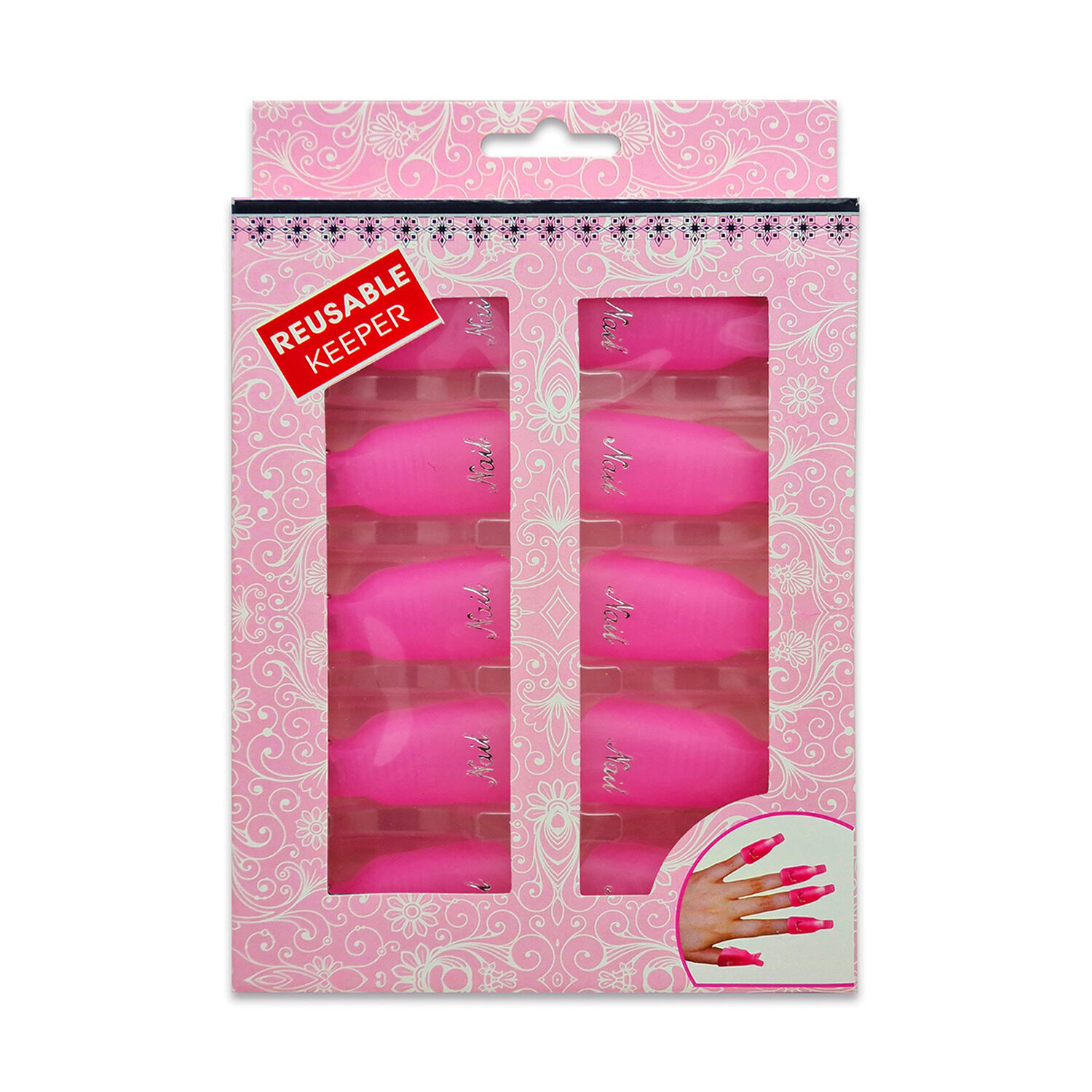 Protector De U&ntilde;as Esmaltados X10 Ud Rosado image number 0.0