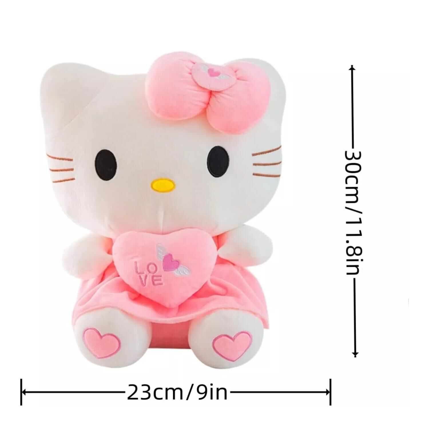 Juguete Peluche Hello Kitty Con Corazon 20cm Rosado Infantil image number 1.0
