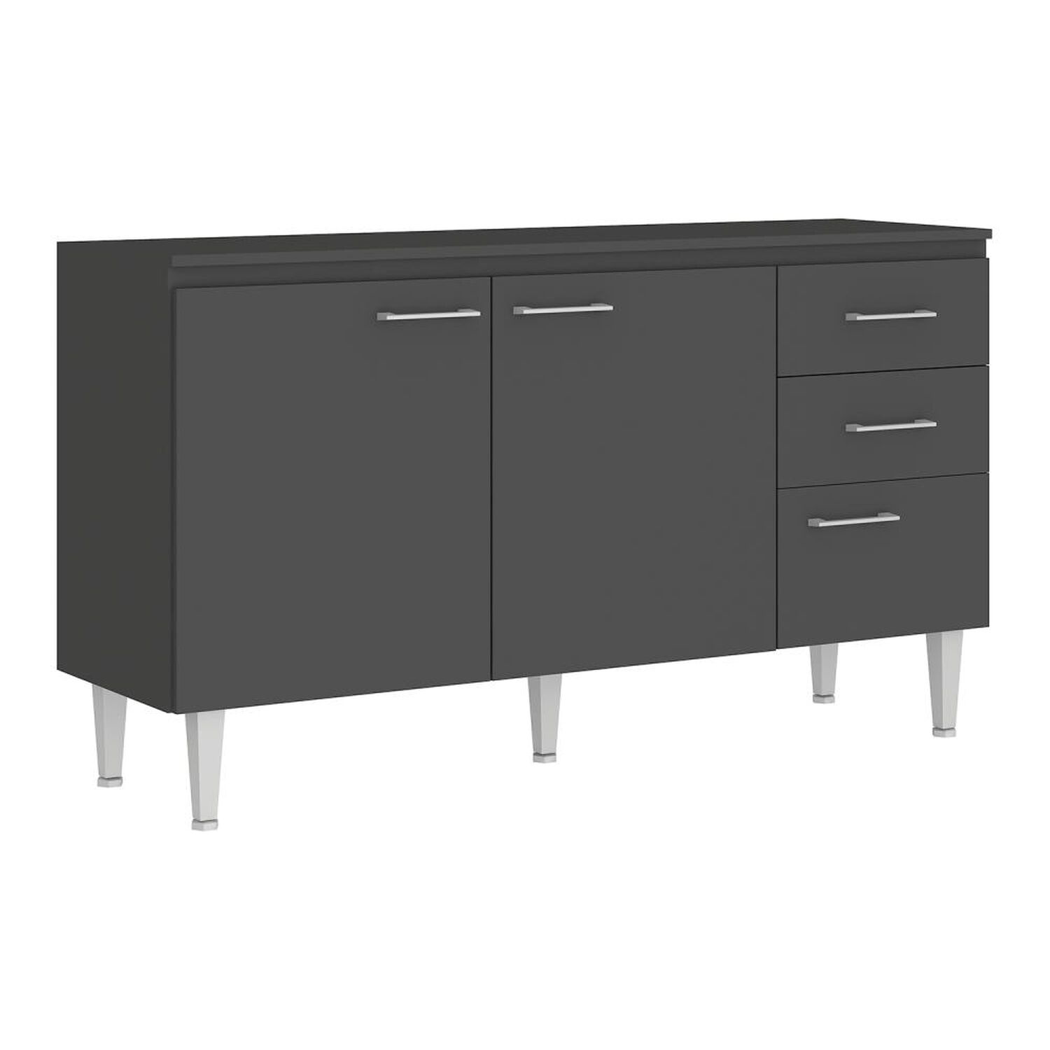 Mueble De Cocina Base Vekkahome Opie Grafito 140 Cm image number 5.0