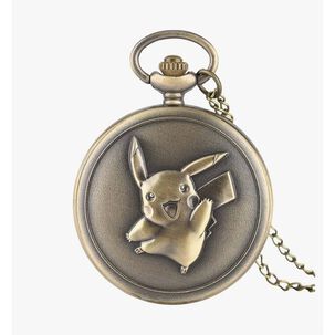 Reloj De Bolsillo Con Cadena De Pok&eacute;mon Pikachu