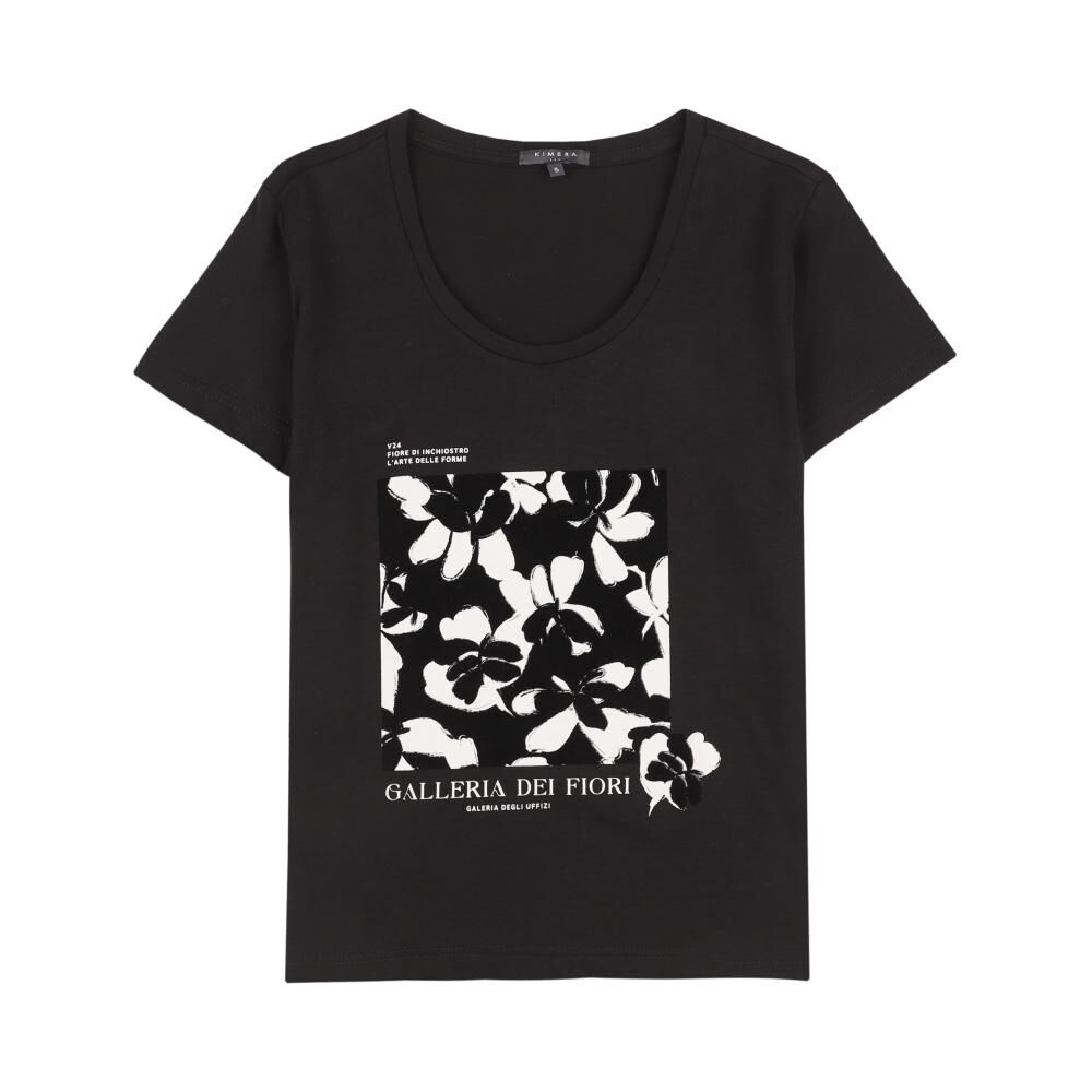 Polera Estampada Manga Corta Cuello Redondo Mujer Kimera image number 0.0