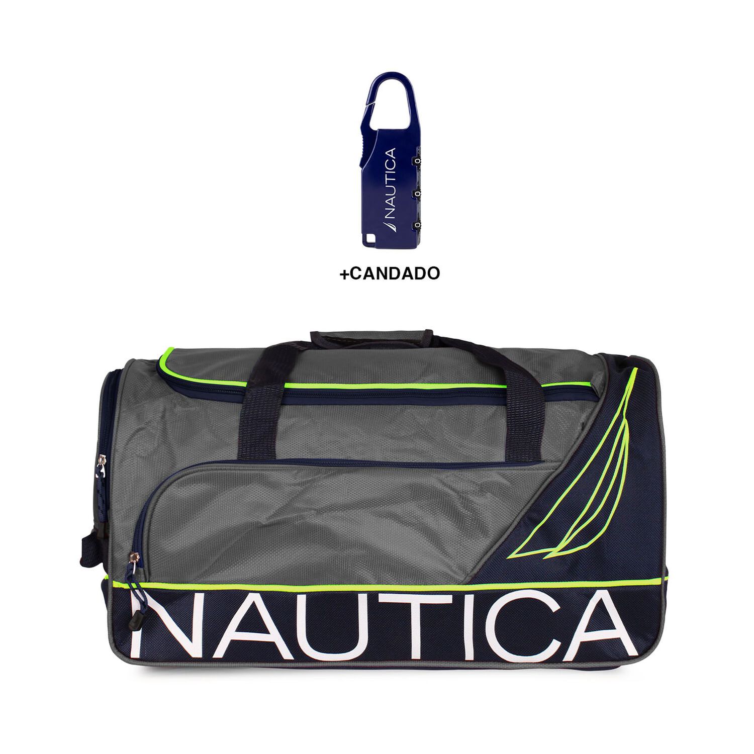 Bolso De Viaje Nautica Mannar M Gris + Candado image number 0.0
