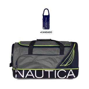 Bolso De Viaje Nautica Mannar M Gris + Candado