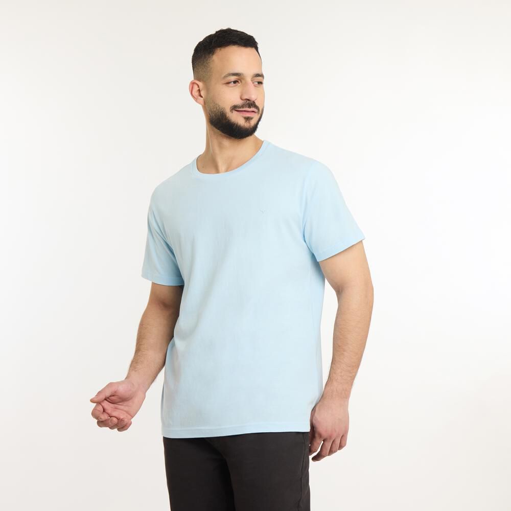 Polera B&aacute;sica Slim Manga Corta Cuello Redondo Hombre Az Black image number 2.0