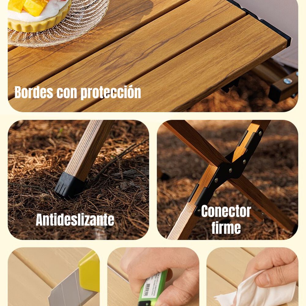Mesa De Camping Plegable Impermeable 120x58cm Kemi image number 2.0