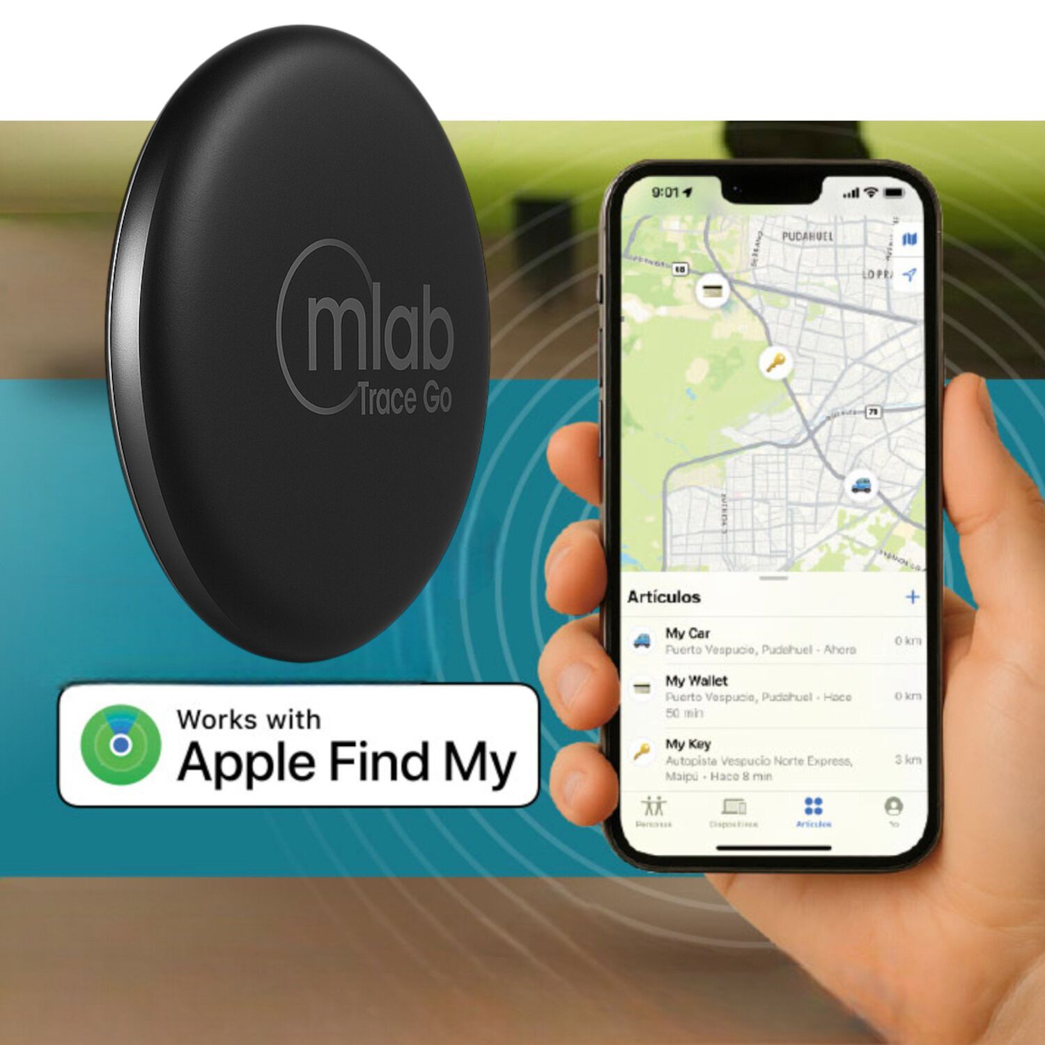 Gps Mfi Rastreador Multiuso Compatible Para Apple Find My image number 2.0