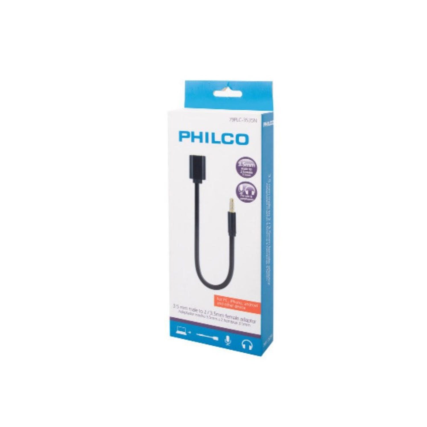 Adaptador De Audio De 3.5 Mm A 2 Salidas 3.5 Mm Audio Y Mic image number 2.0