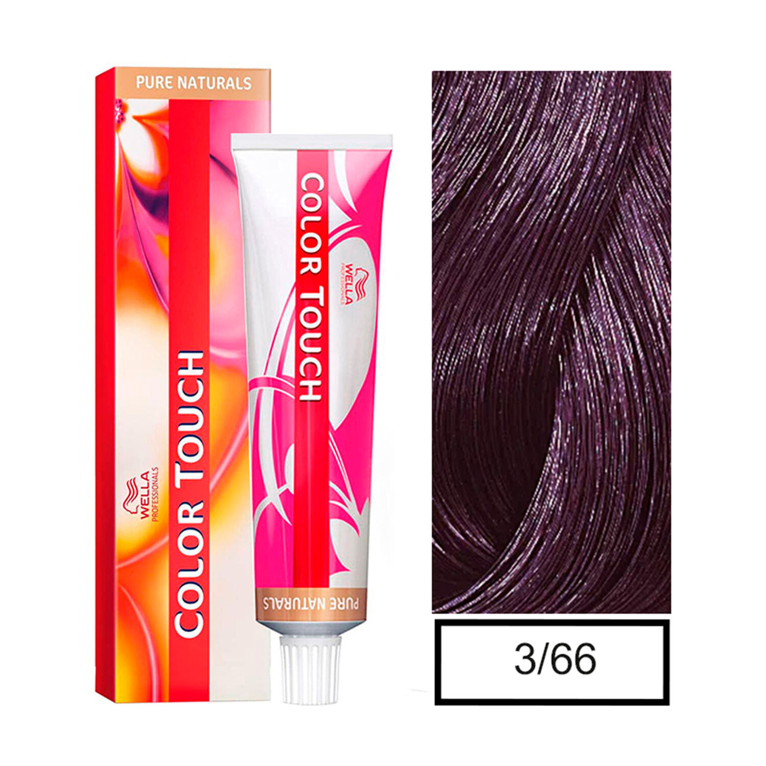 Wella - Tintura Semipermanente Color Touch 3/66 Casta&ntilde;o Oscuro Violeta Intenso 60gr + Per&oacute;xido En Crema De 1,9% image number 0.0
