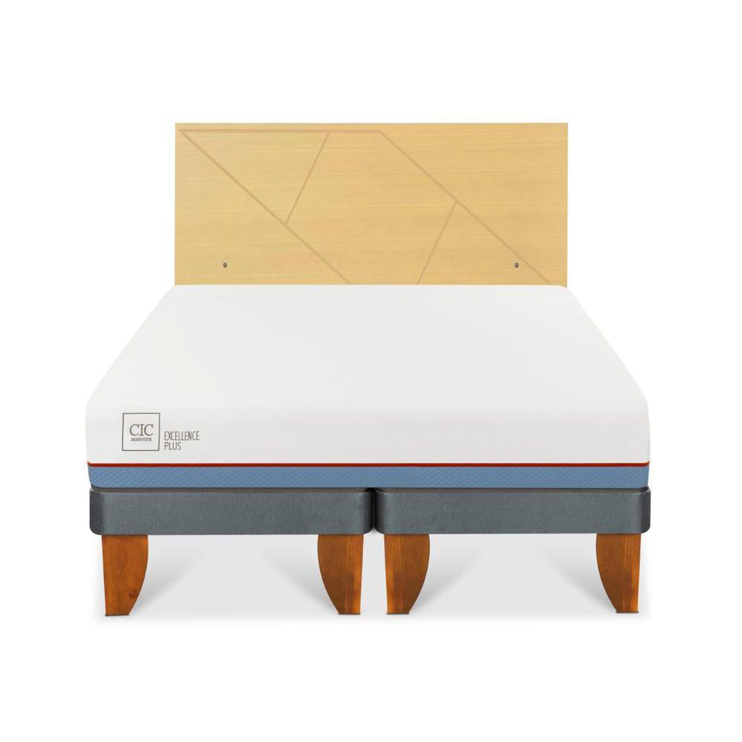 Cama Europea Cic Excellence Plus / 2 Plazas / Base Dividida + Respaldo image number 0.0
