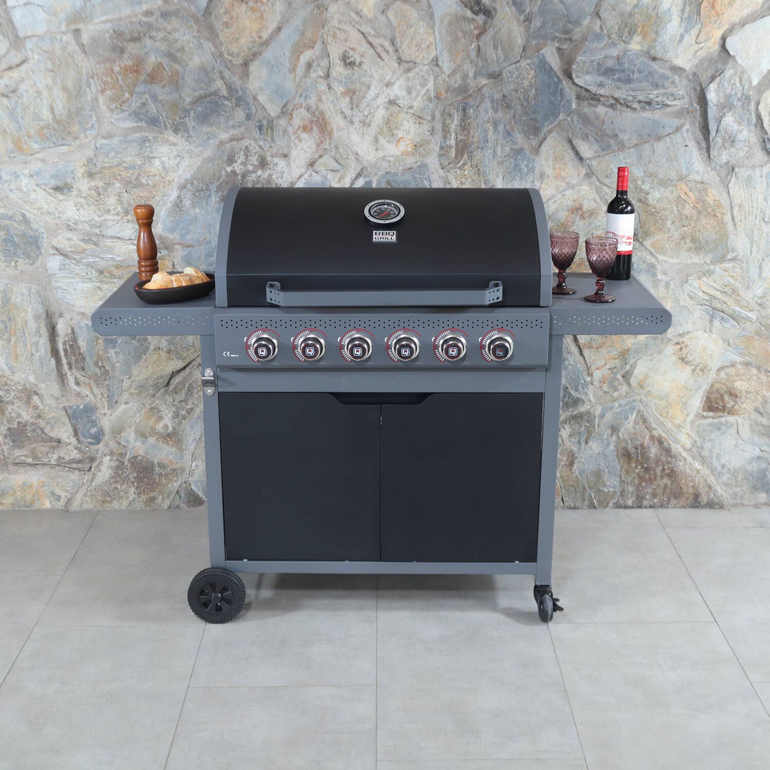 Parrilla A Gas Dark Hawk 6 Quemadores Bbq Grill image number 7.0
