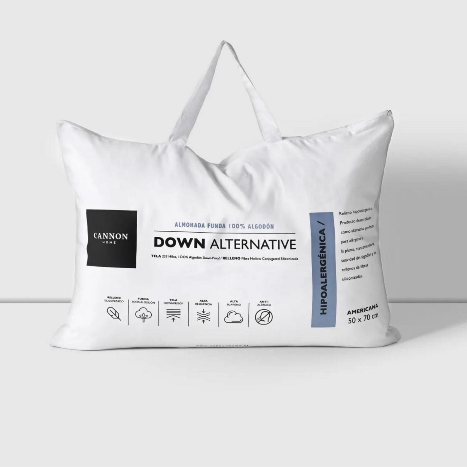 Pack 2 Almohadas Down Alternative Cannon King 50x70 Cm image number 4.0