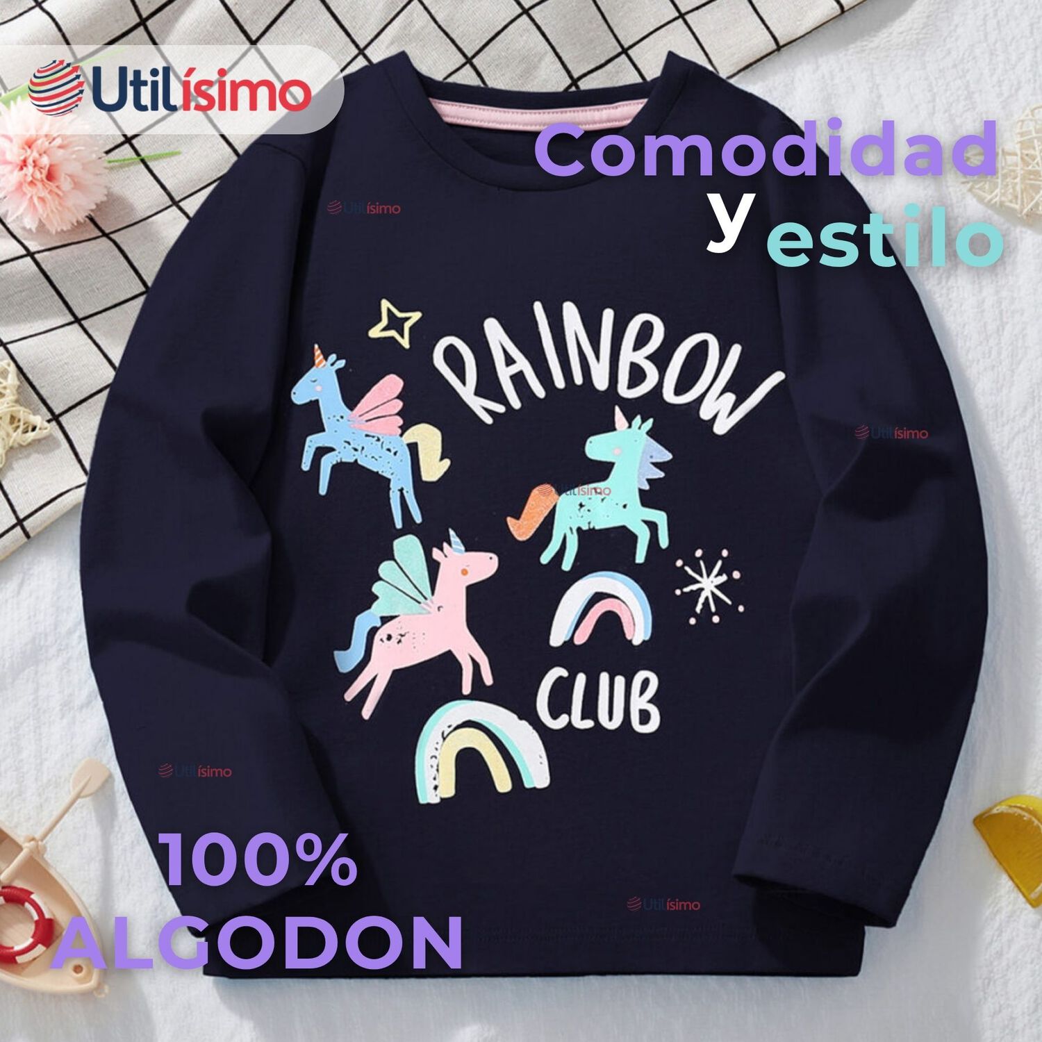 Polera Manga Larga Ni&ntilde;a 100% Algod&oacute;n Zebra Negro Camiseta image number 1.0