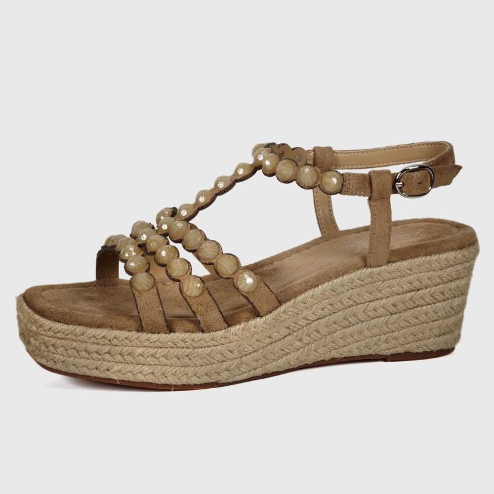 Sandalia Cuero Eunis Beige image number 1.0