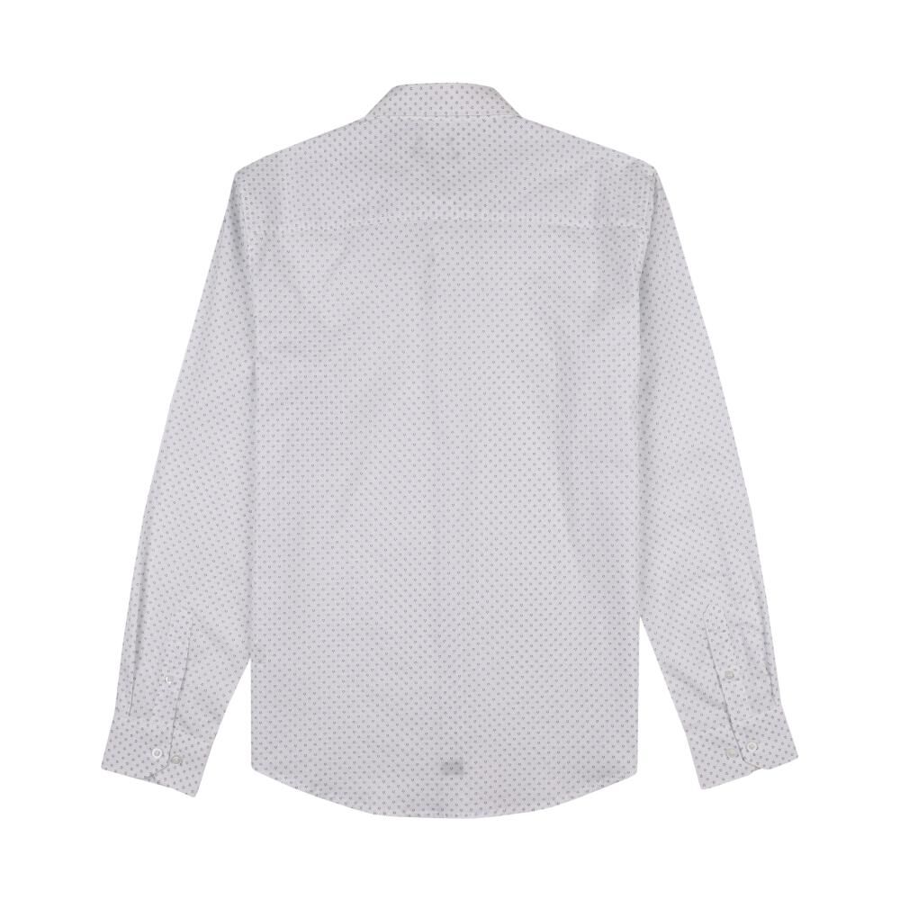 Camisa Fantasía Slim Fit Manga Larga Hombre Az Black image number 1.0