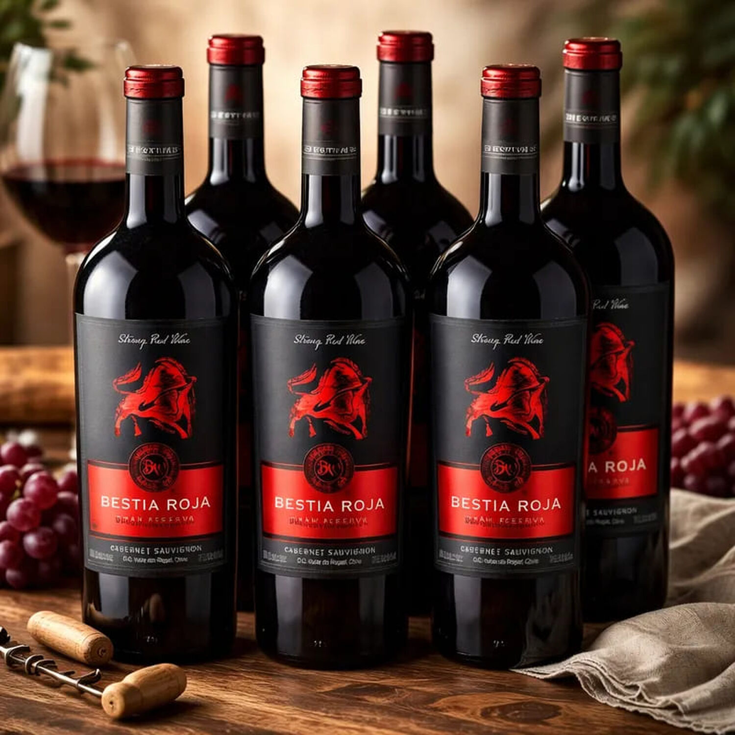 6x Vino Bestia Roja Gran Reserva Cabernet 750cc image number 1.0