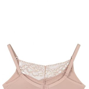 Sosten Lactancia Semi Encaje Algodón Beige 2rios