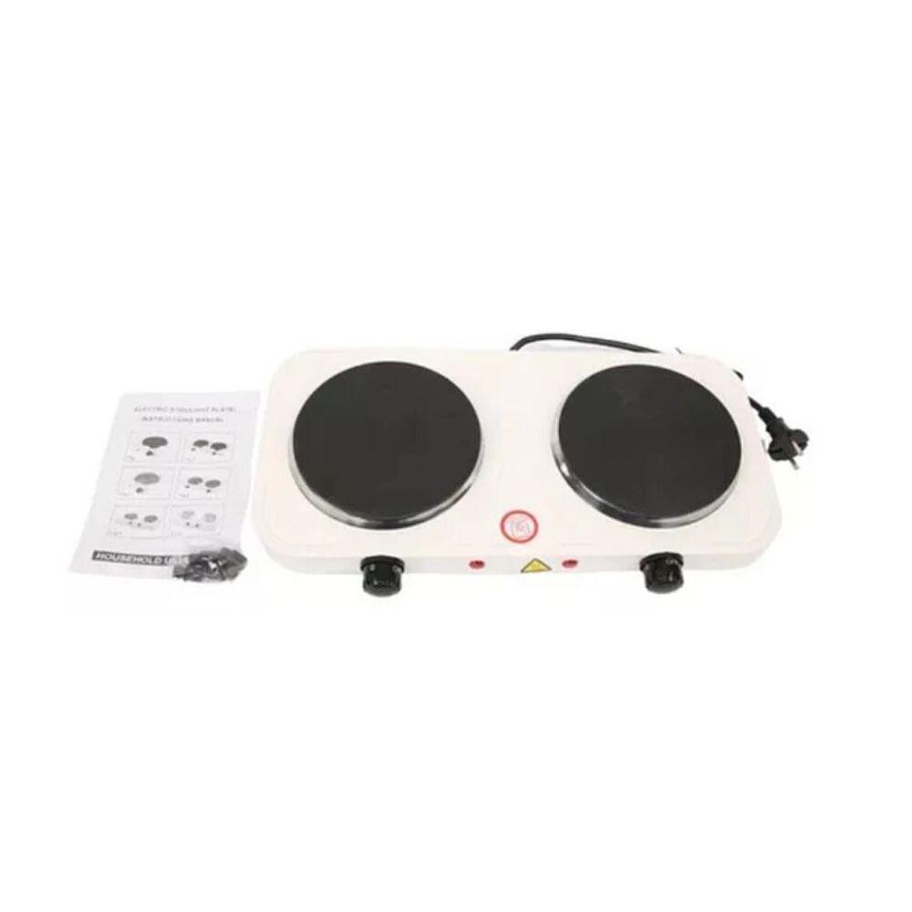 Cocina Cocinilla Eléctrica Portátil 2 Plato Encimera 2000w Blanca image number 1.0