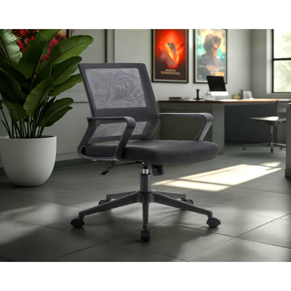 Silla De Oficina Ejecutiva Paris Ergonomica Color Negro Bm-698 Arthome image number 2.0