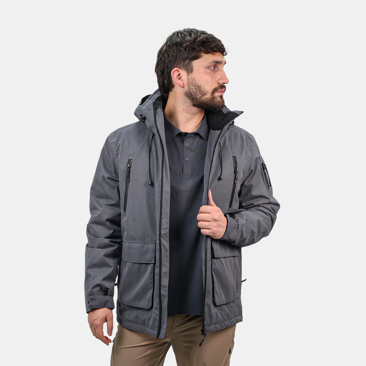 Parka Impermeable Hw Vail Gris image number 3.0