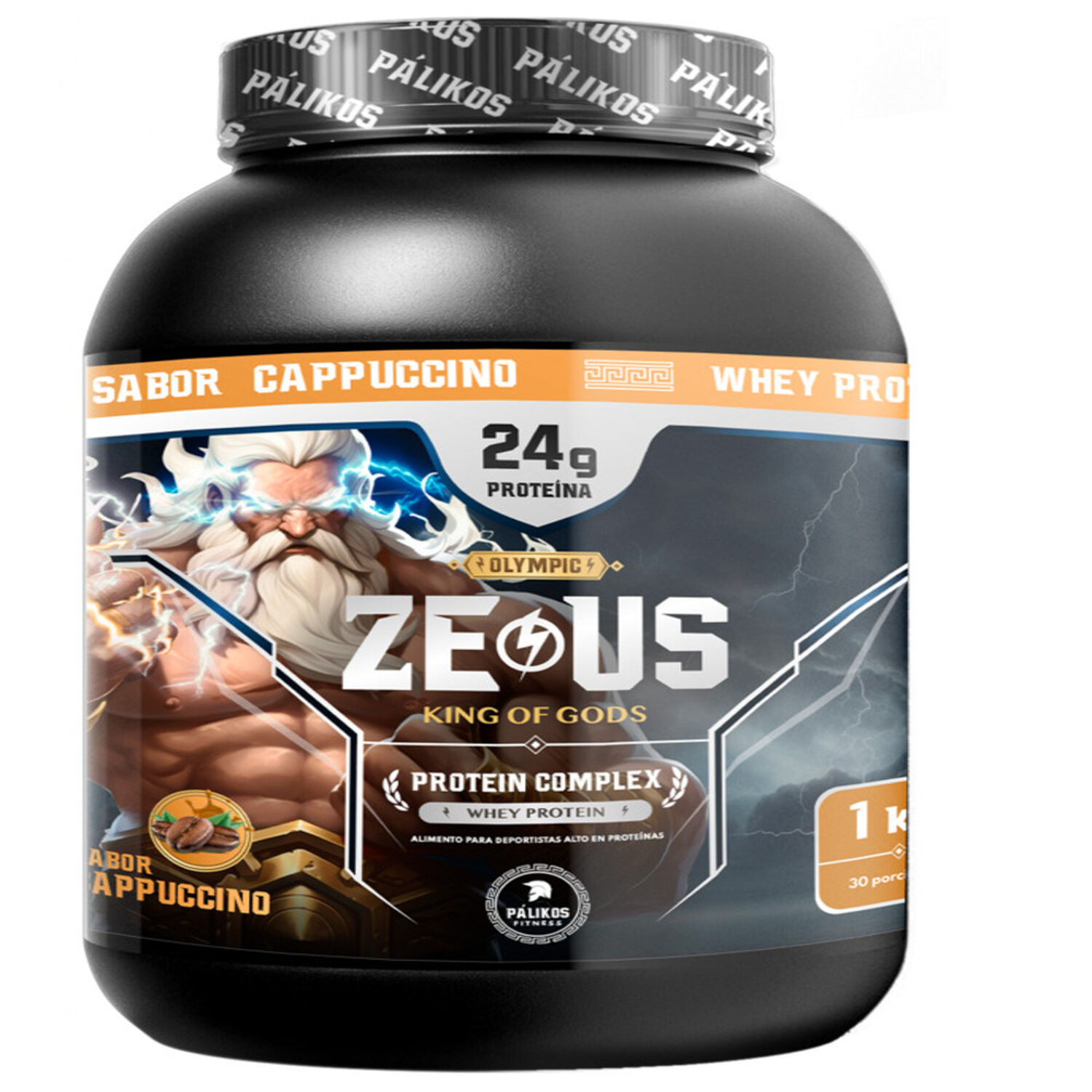 Proteina Zeus Complex 1kg (sabor Cappuccino) / 30 Servicios / Calidad Garantizada (ver Foto) image number 0.0