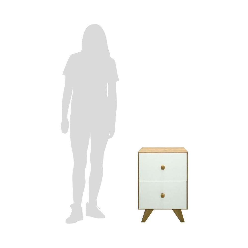 Velador Home Mobili Odda / 2 Cajones image number 5.0