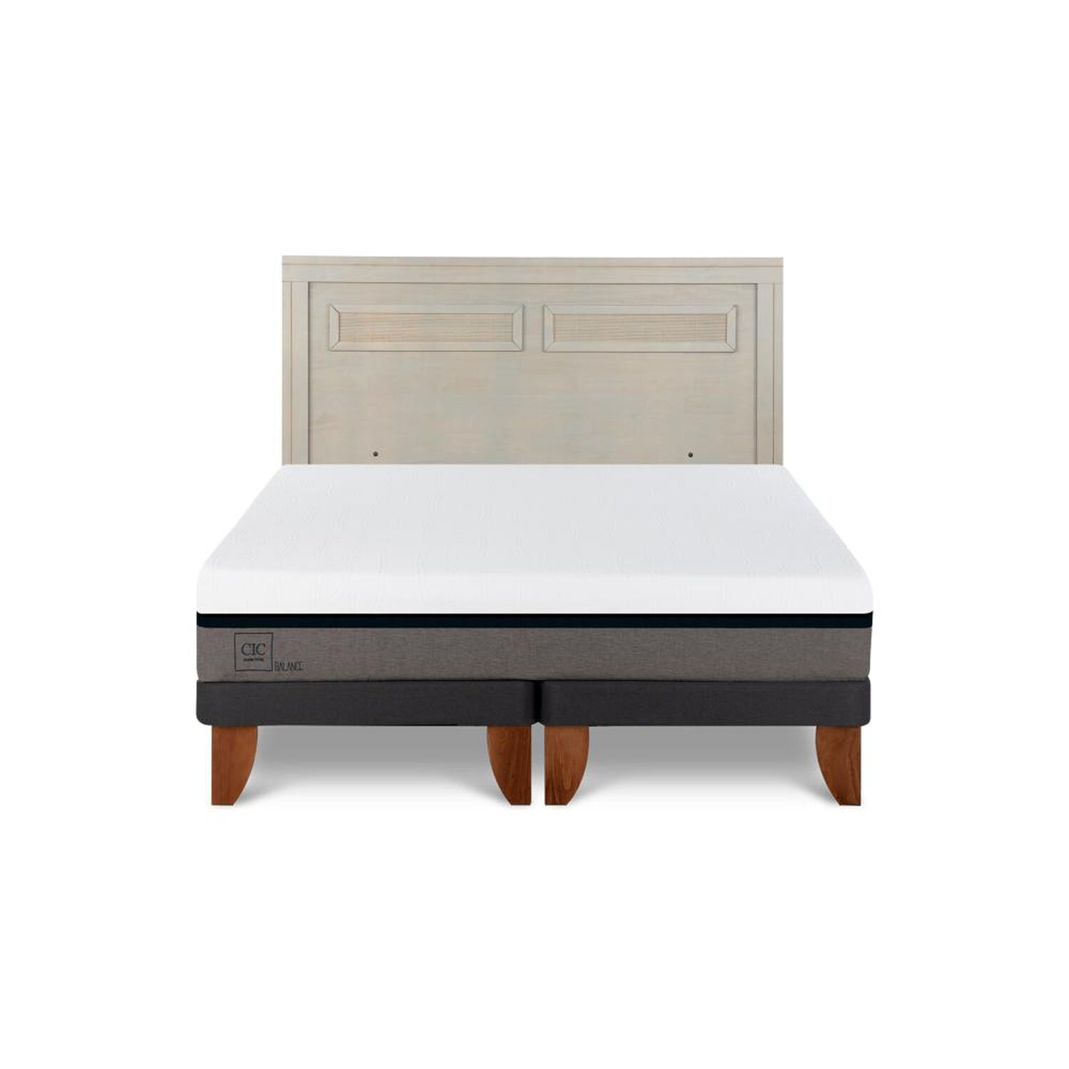 Cama Europea Cic Balance / 2 Plazas / Base Dividida + Respaldo image number 0.0