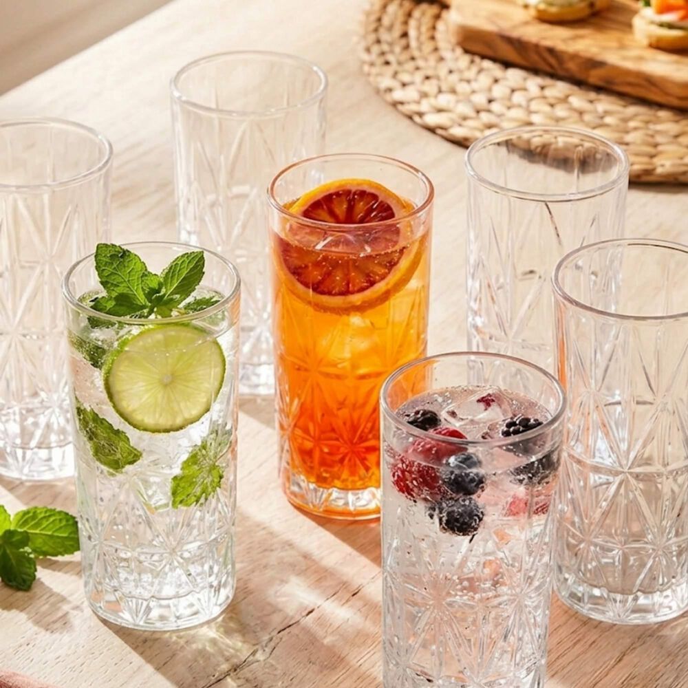 Set 6 Vasos Tallados Alto Highball 360 Ml image number 5.0