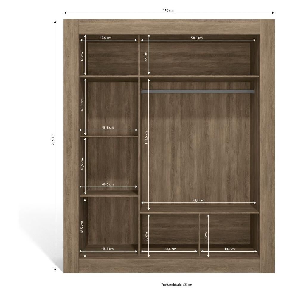 Cl&oacute;set Roca Cl&oacute;set Machado Modular / 3 Puertas image number 3.0
