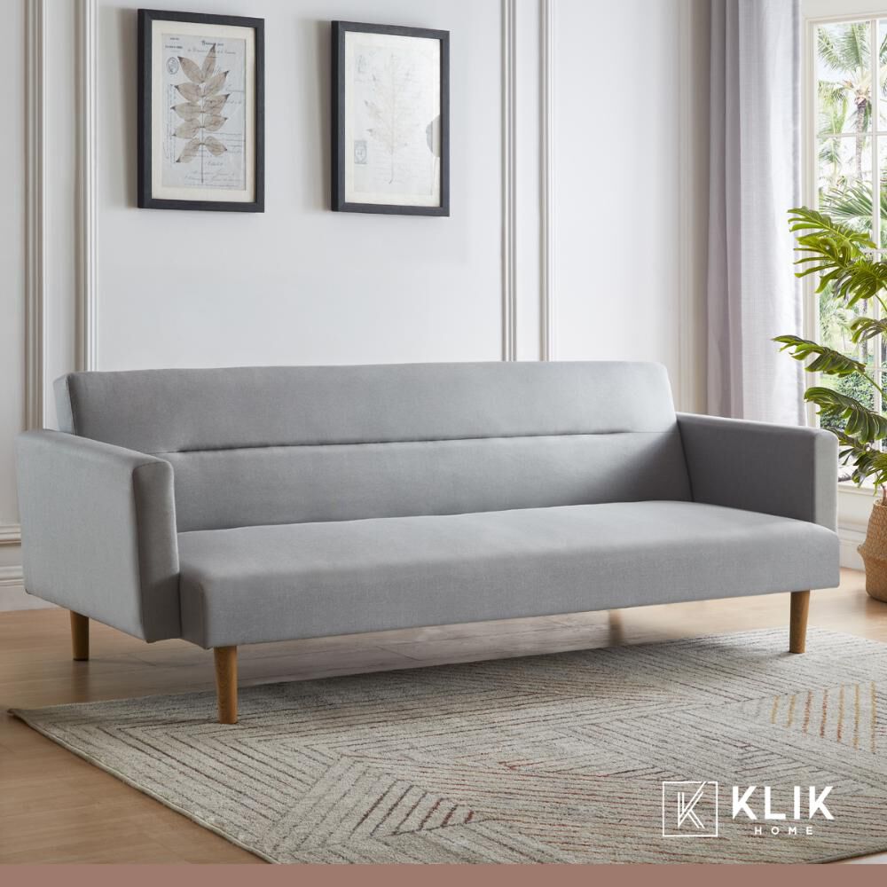 Fut&oacute;n Sof&aacute; Cama 3 Cuerpos Sara - Lino Gris image number 1.0
