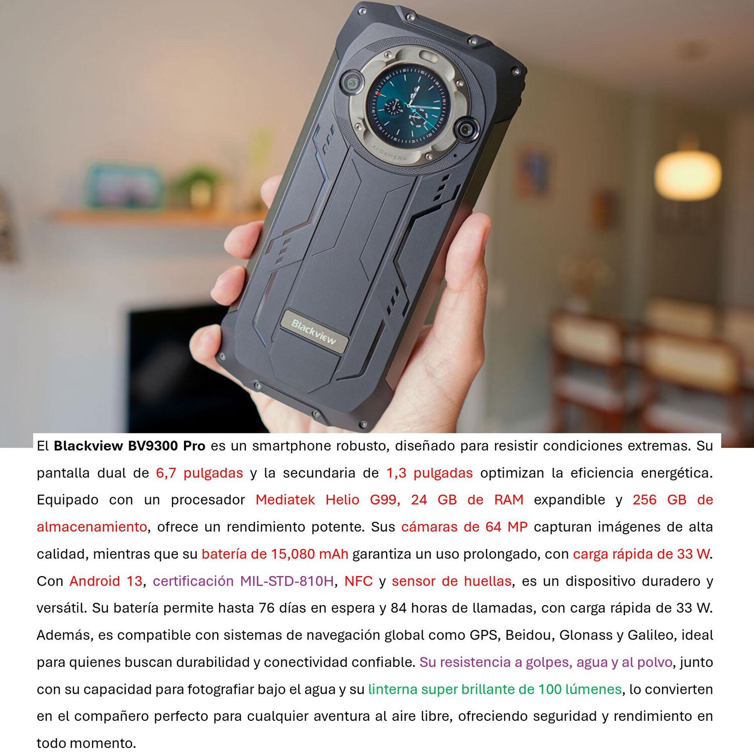 Blackview Bv9300 Pro - Smartphone Robusto, 24gb Ram, 64mp, 15,080mah image number 1.0