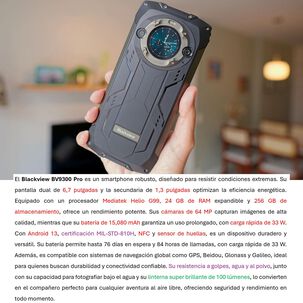 Blackview Bv9300 Pro - Smartphone Robusto, 24gb Ram, 64mp, 15,080mah