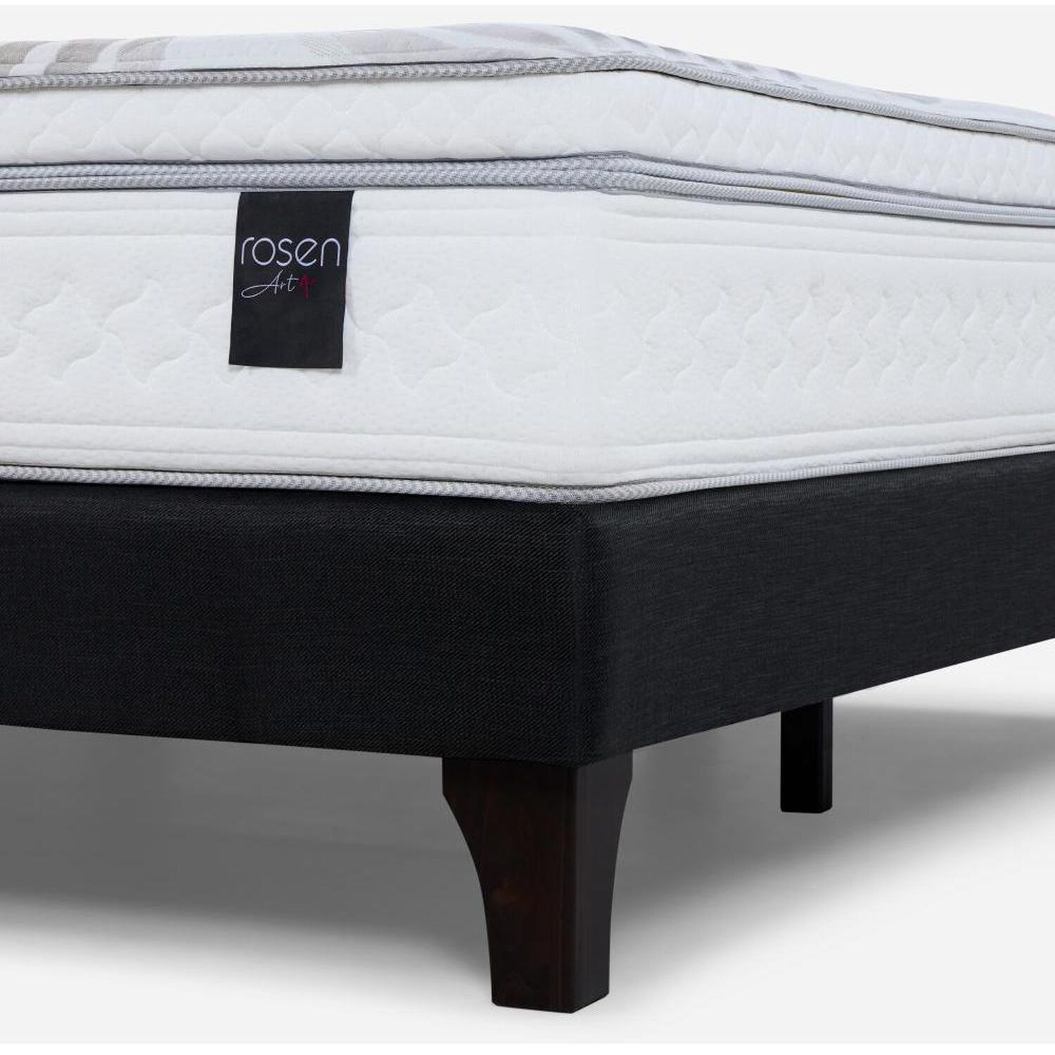 Cama Europea Rosen Art 4 / 2 Plazas / Base Dividida  + Set Maderas Ferrara image number 2.0