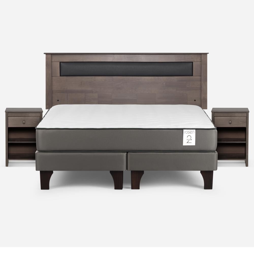 Cama Europea Rosen New Style 2 Plus / King / Base Dividida + Set De Maderas image number 0.0