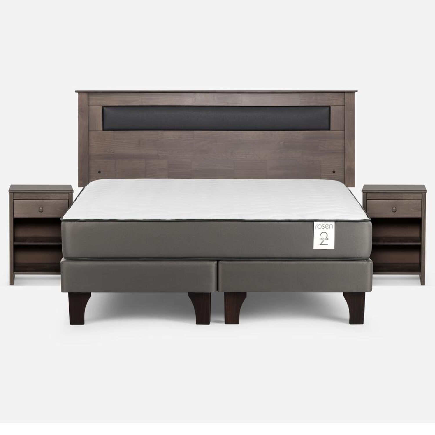 Cama Europea Rosen New Style 2 Plus / King / Base Dividida + Set De Maderas image number 0.0
