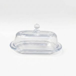 Mantequillera De Vidrio Con Tapa - 19 Cm