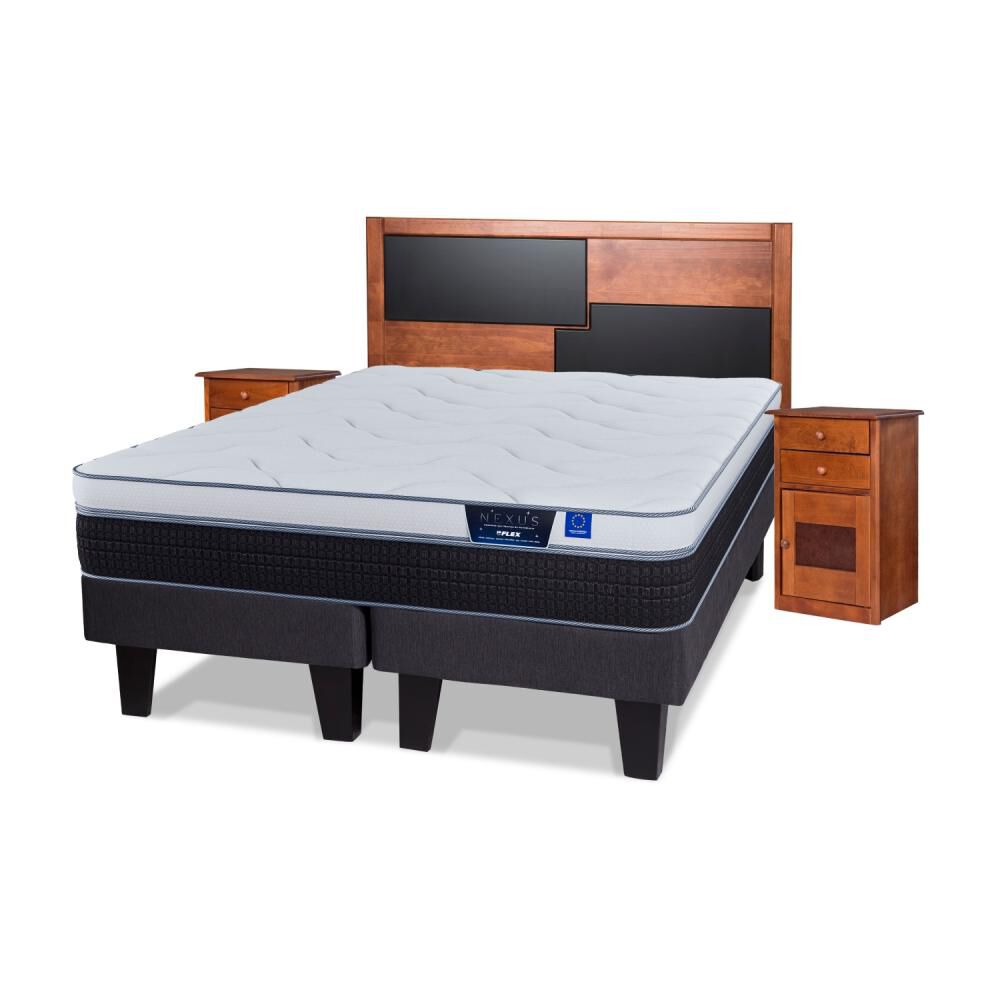 Cama Europea Flex Nexus / 2 Plazas / Base Dividida + Set De Maderas image number 1.0