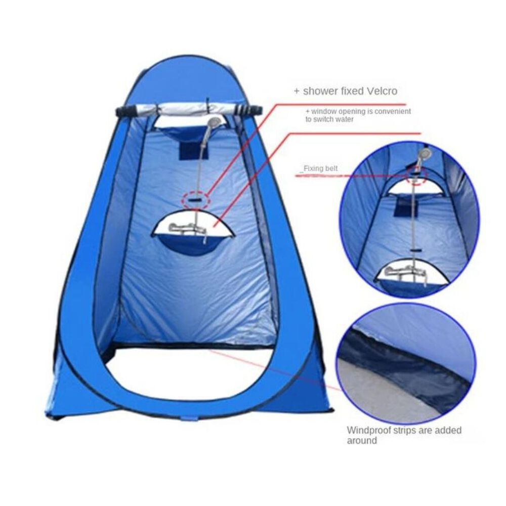Carpa Caseta Baño Vestidor Portatil Camping Azul image number 1.0