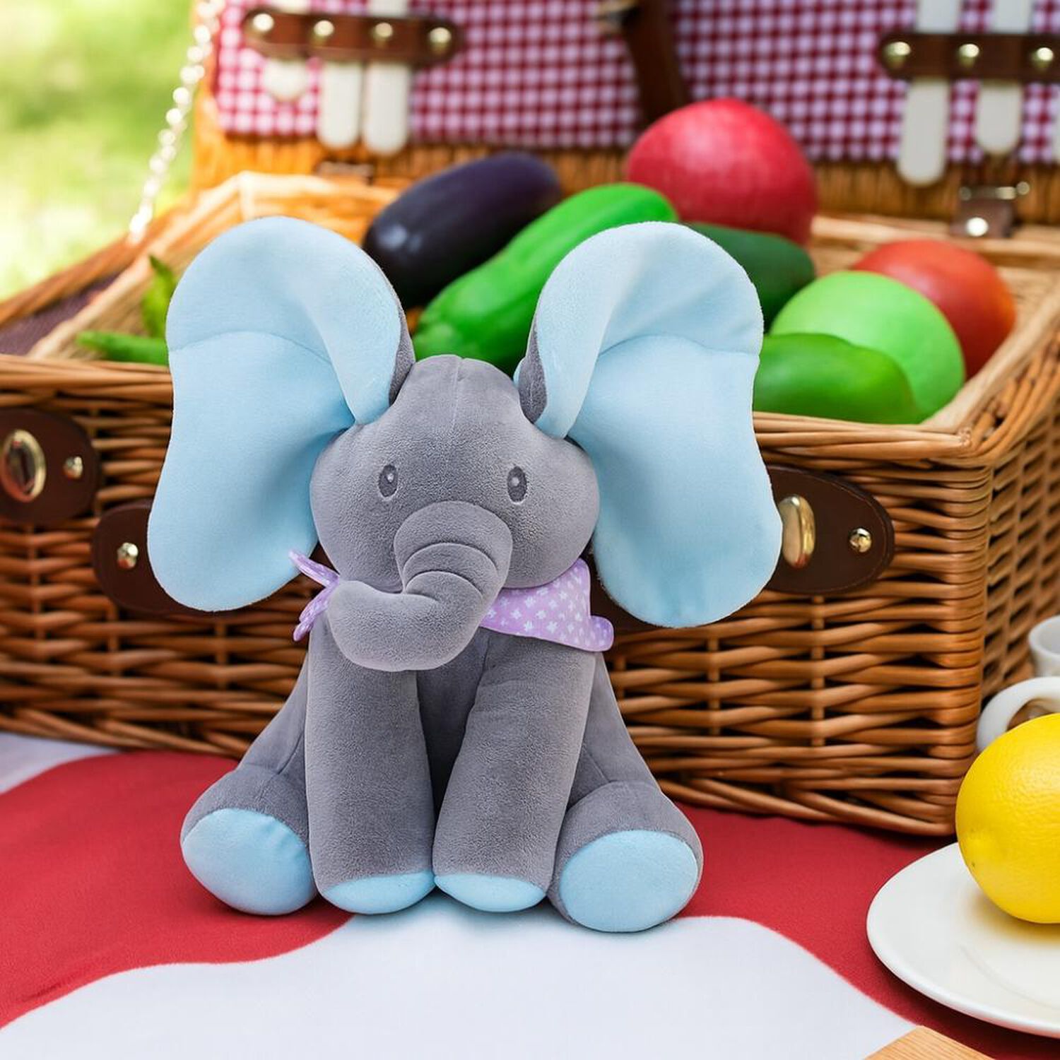 Peluche Interactivo Animado Musica + Juego Elefante Bebe image number 4.0
