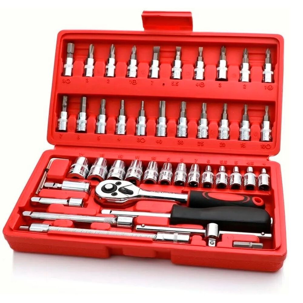 Caja De Herramientas Dados Ratchet 46 Piezas 1/4 image number 3.0