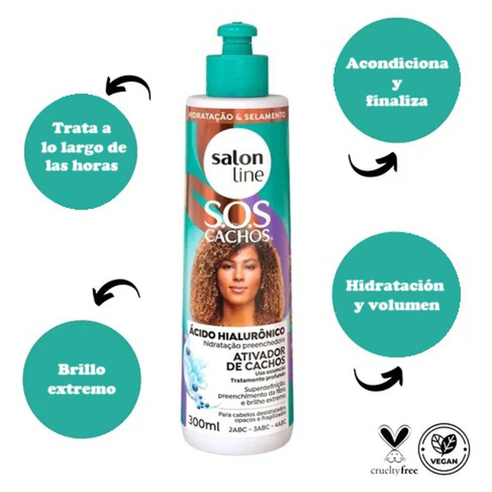 Sos Cachos Activador Hialuronico 300ml Salon Line image number 2.0