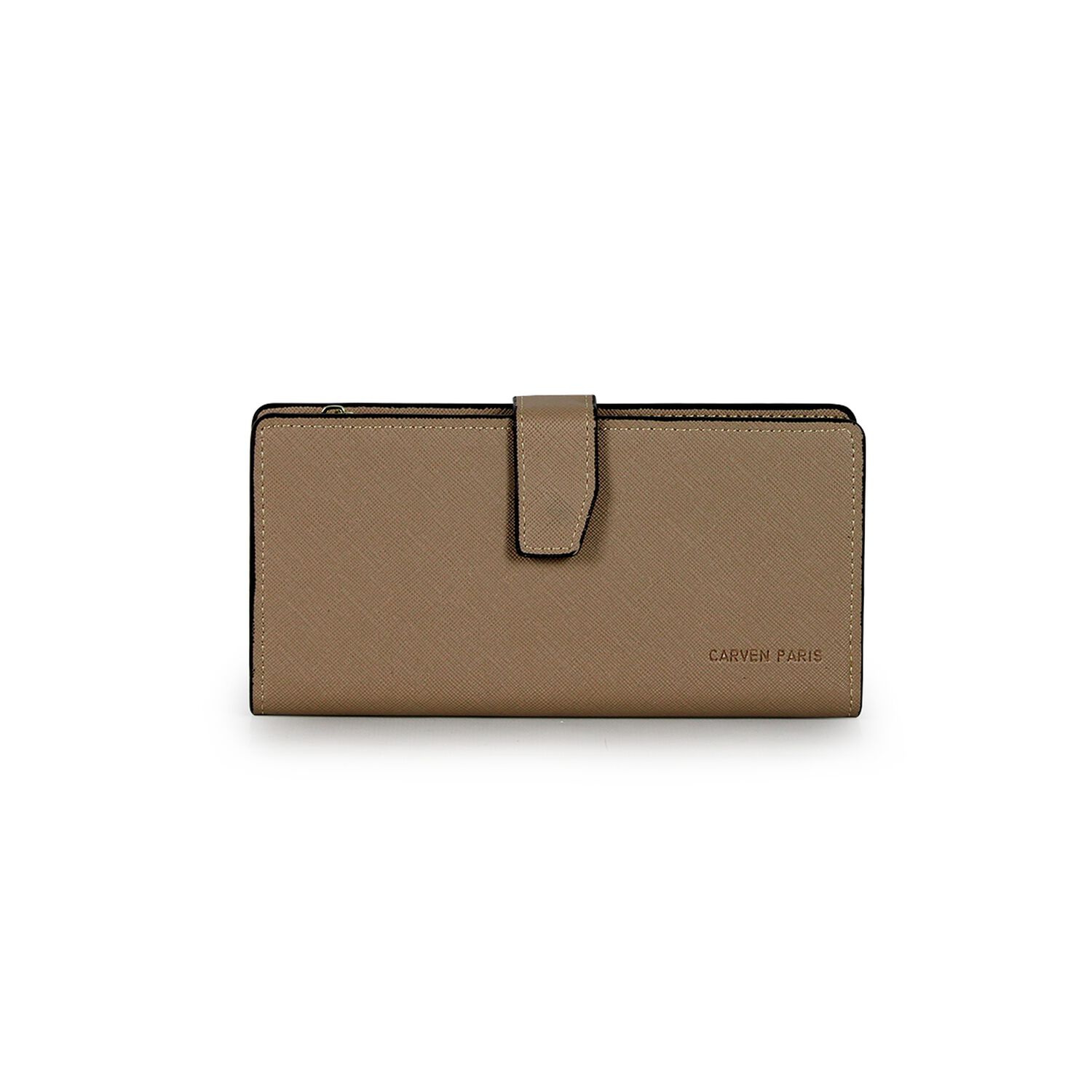 2 Billeteras De Mujer Vesta Negra Y Taupe Carven image number 8.0